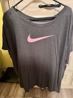 Nike Women's pink and gray tee